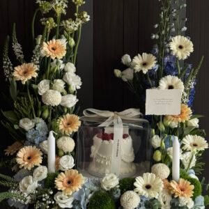 Purely Blue with candles